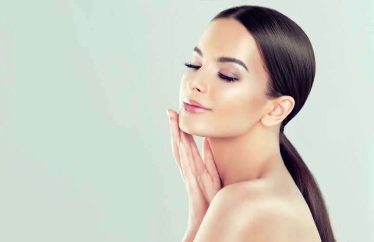 Portrait of young woman with clean fresh skin and soft delicate make up - SW1 Clinic