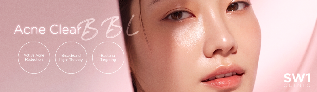 Triple-band BBL light therapy delivering blue, yellow and red wavelengths for acne clearance